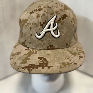 USMC Atlanta Braves MLB Baseball Cap with Embroidered Logo